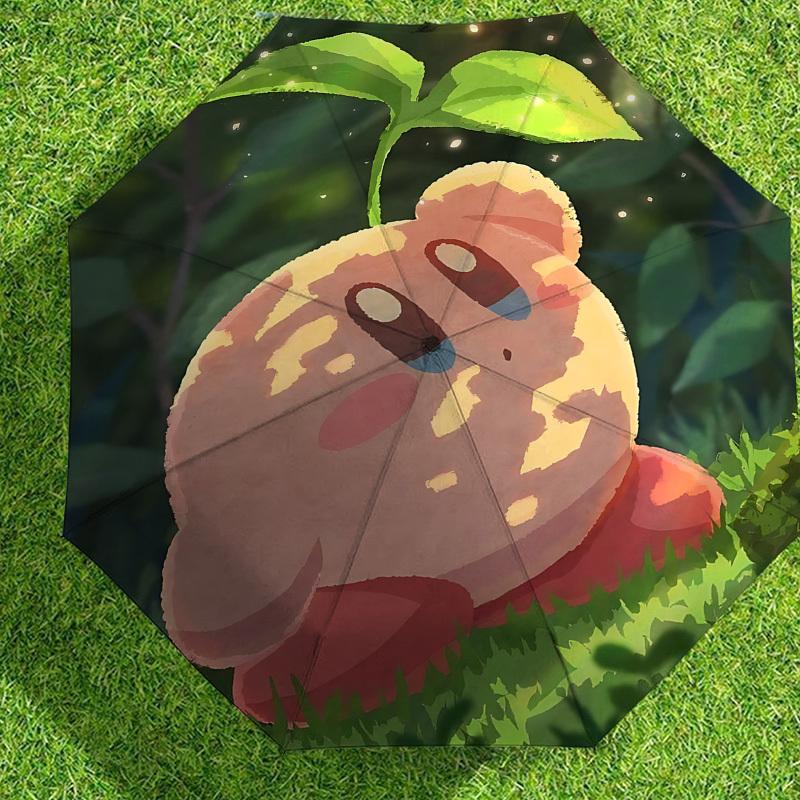 Adorable Kirby-Inspired Umbrella: Perfect for Outdoor Adventures, Auto-Open/Close, Lightweight & Durable, Ideal Travel Accessory and Gift Idea 042