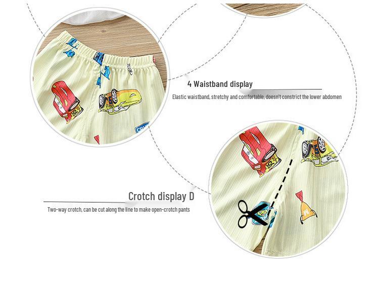 Kids' Ice Silk Short Sleeve Pajama Set - Thin, Airy Two-Piece for Boys & Girls