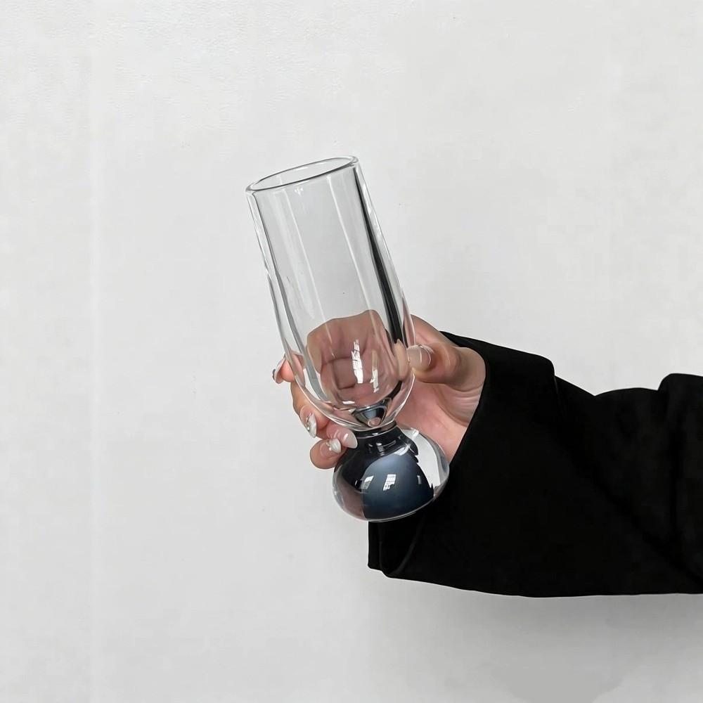 170ml Glass Stemmed Cup Exquisite Juice Cup Table Decoration Wine Tasting Glass  Dining Table