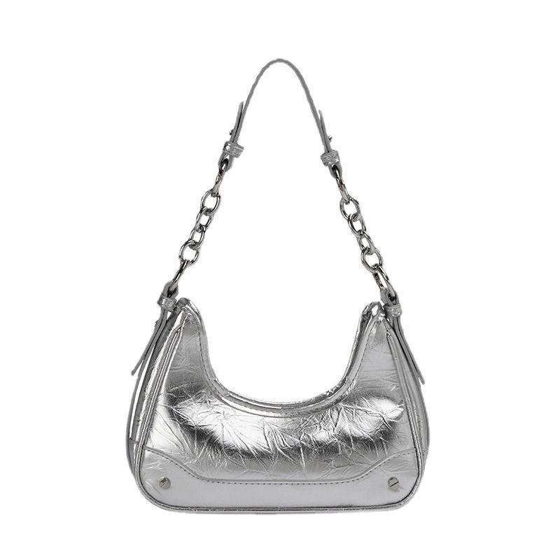 Underarm Bag for Women New Trend This Year High-End Niche Chain Fashion Commuter Crossbody Baguette Bag