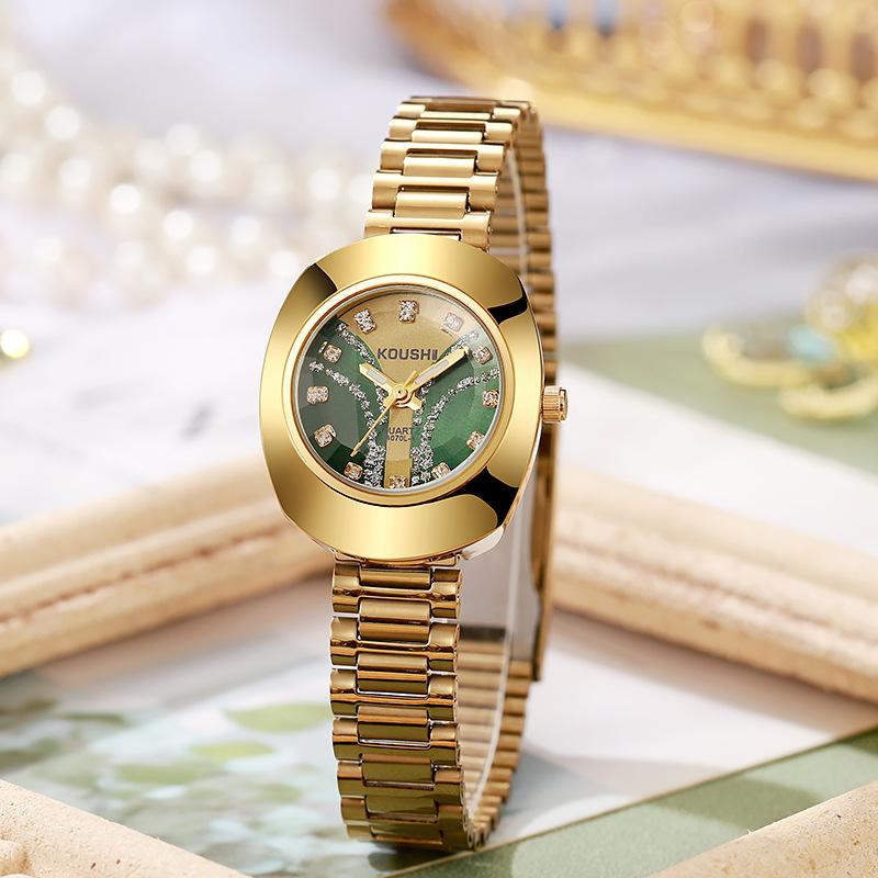 Golden Watches Women's Quartz Watch Female Luxury Steel Strap Wristwatch Relogio Feminino Casual Clock Montre Femme