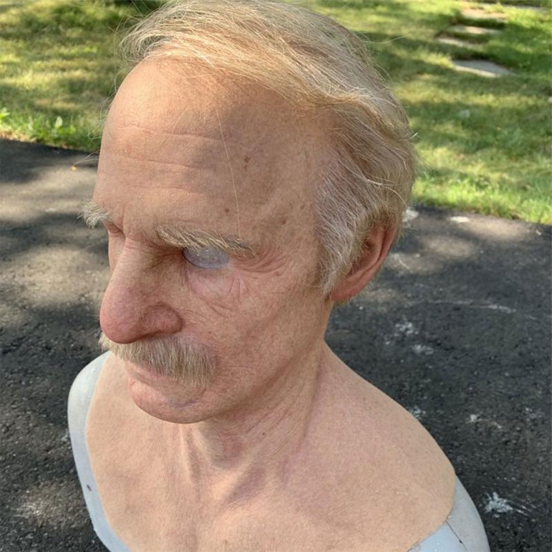 Halloween Old Man Latex Mask Scary Photography Bar Haunted House Decor