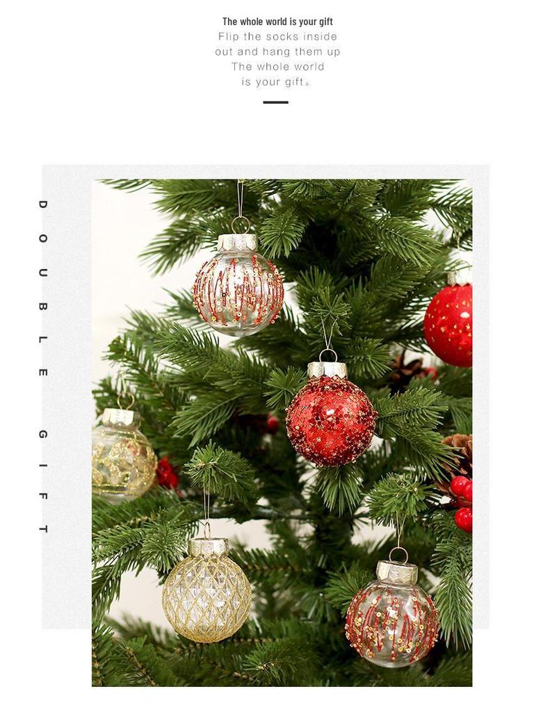 Decorative Christmas Tree Ornaments - Set of 25 High-Quality PET Painted Balls