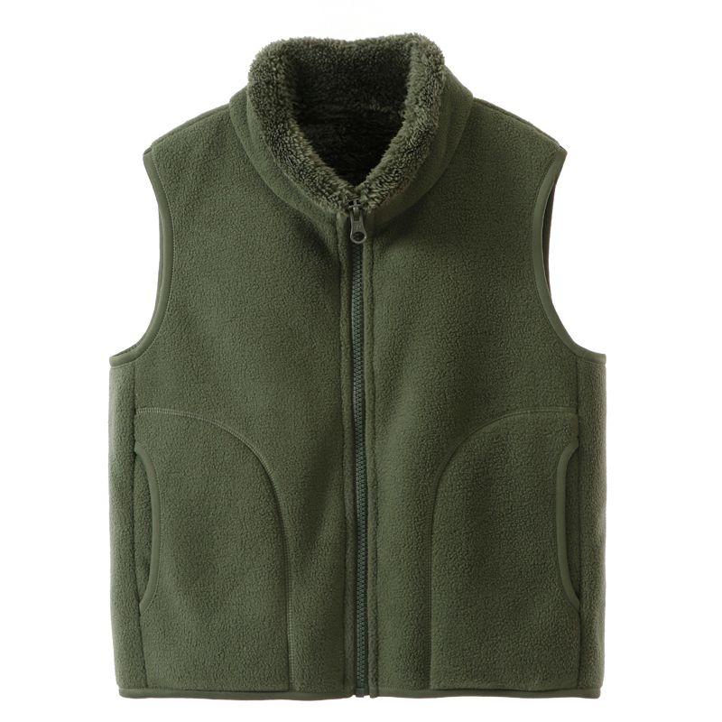 

4-14 Years Kids Warm Fleece Vest Sleeveless Zipper Coat 110