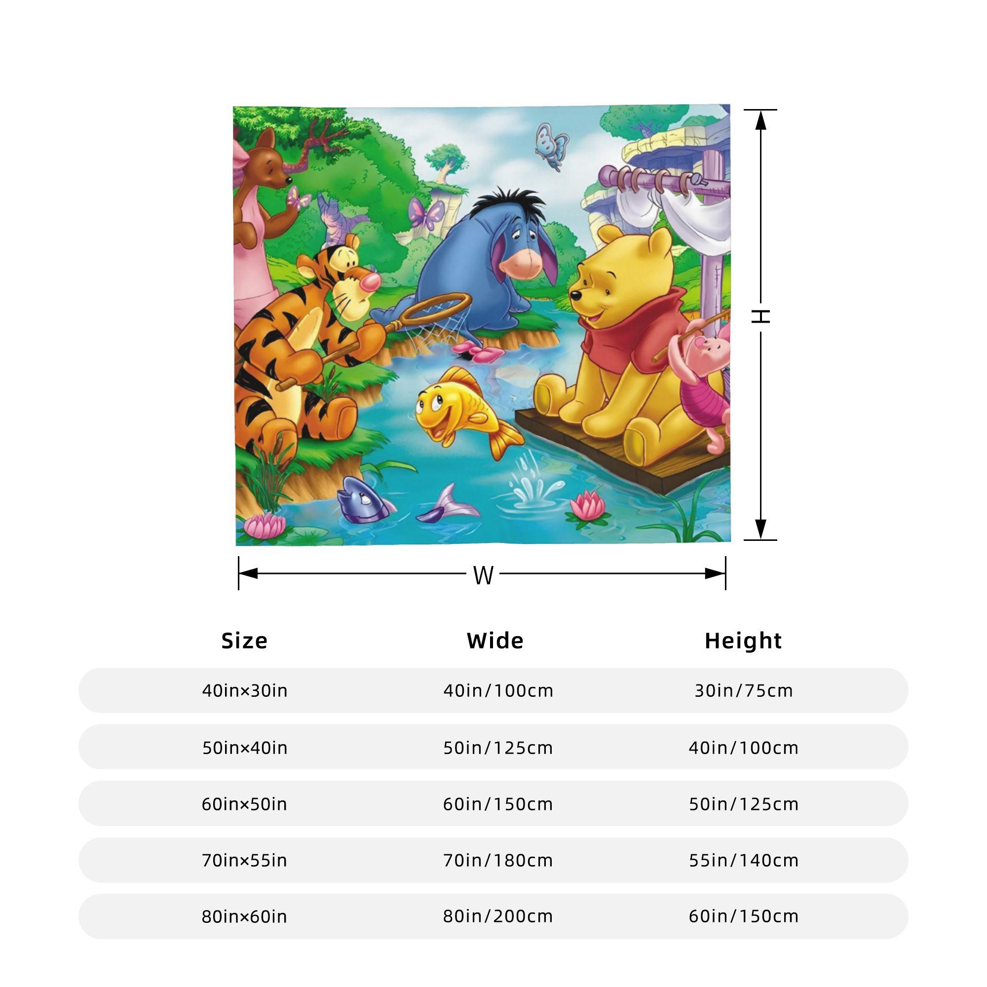 

Happy Birthday Flannel Blanket Winnie The Pooh Creative Throw Blanket for Home 150*125cm Rug Piece 150x200cm