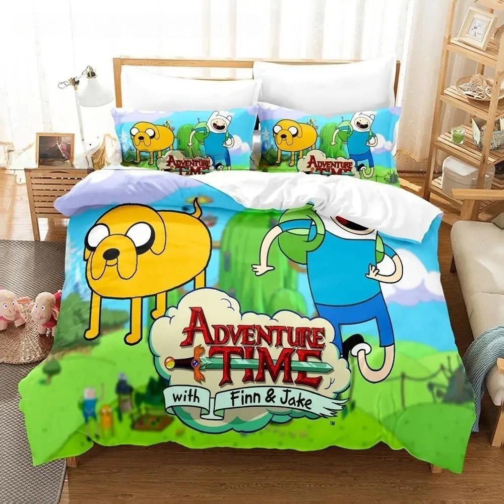 

Adventure Time Finn And Jake The Dog Face Bedding Set Single Twin Full Queen King Size Bed Set Boys Bedroom Duvet cover Set EU single(135x200cm)