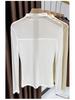 Women's Semi-High Neck Lace Mesh Top - Solid Color, Early Autumn 2025 Collection.