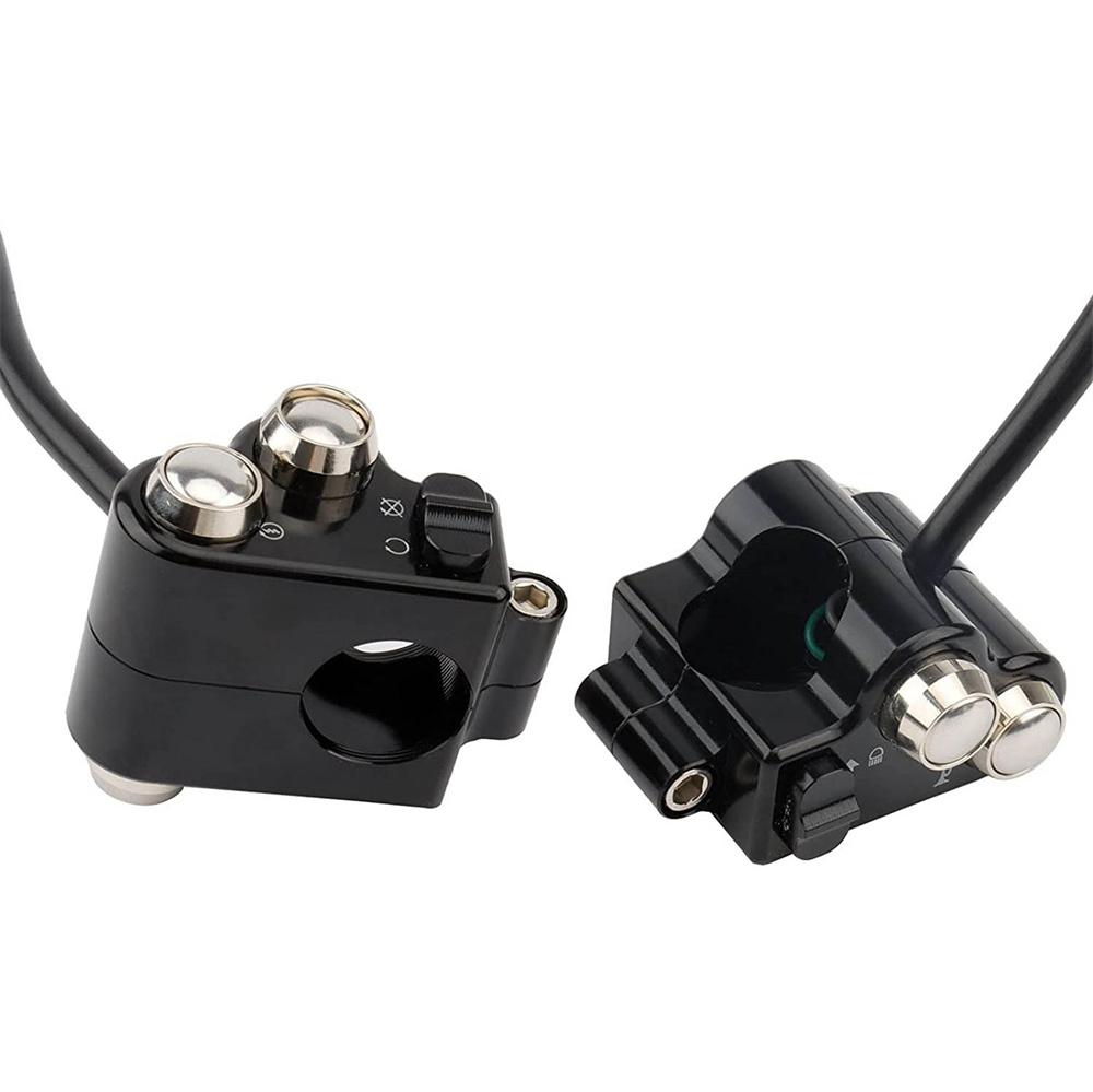 2x 22mm Motorcycle Handlebar Switch Kill Start Turn Signal Horn High & Low-Beam