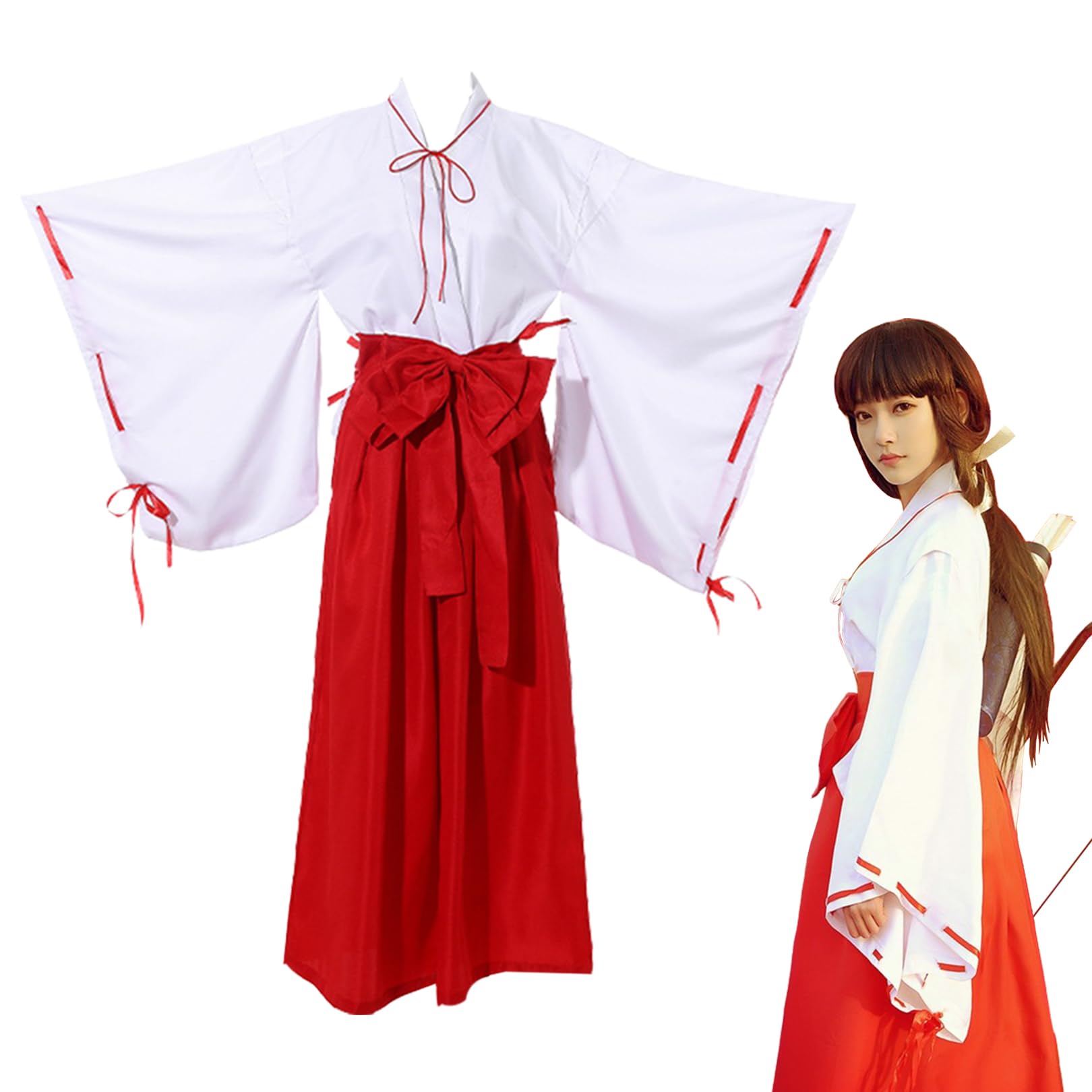 

Shrine Maiden Cosplay Japanese Japanese Shrine Maiden Cultural School Halloween [sac taske] Costume, Clothes, Hakama, Clothes, Clothes, Costume, червоний