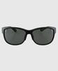 Tuditeo Vis Large Size Uv Protection Horn-Rimmed Running Sunglasses Nylon Lenses C3 Matte Black Green