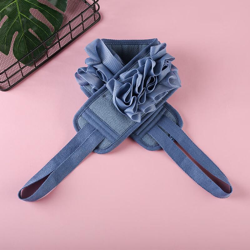 Dual-Use Loofah Back Scrubber Strap