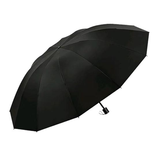 Ombrello Pieghevole Portatile a 12 Stecche, Leggero con Ampia Cupola per Sole e Pioggia, Antivento Protezione Solare UV, Ombrello da Viaggio per 2 Persone