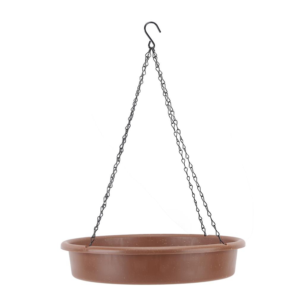 Solar Bird Bath Fountain Pump Hanging Style Deck Mount Metal Bowl for Outdoor Garden Patio Backyard