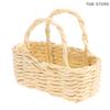 1Pcs 1/12 Mini Rattan Basket Dollhouse Miniature Weave Vegetable Food Storage Basket