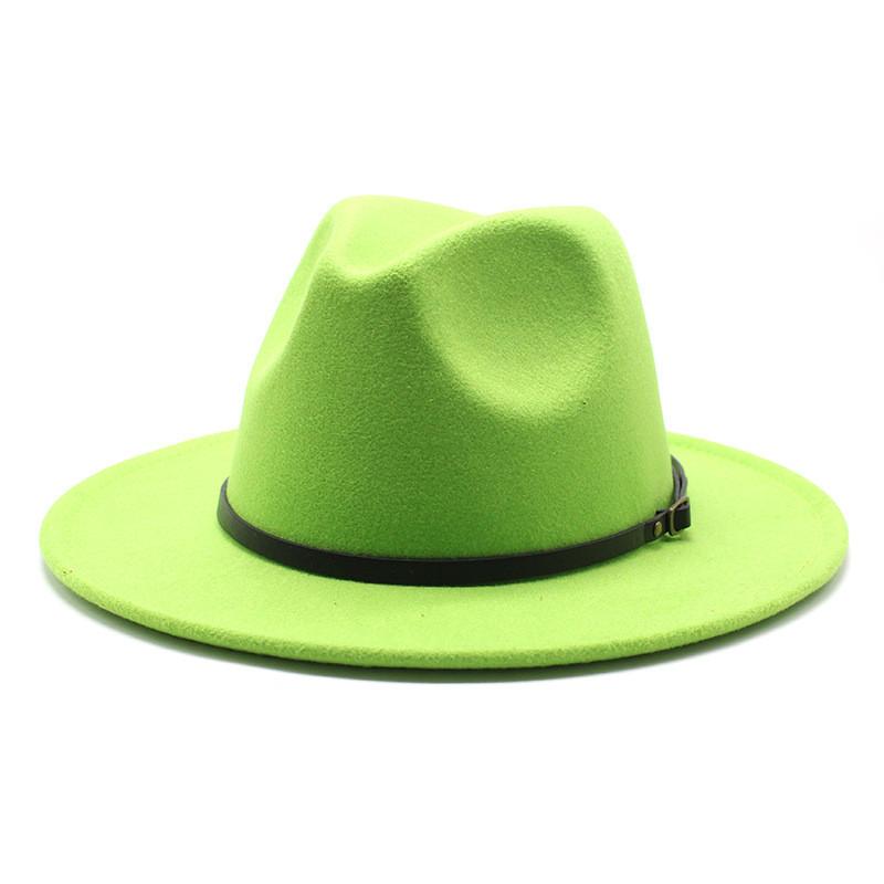 Vintage British Style Wool Felt Fedora Hat For Women With Wide Brim And Breathable Design