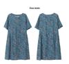 Floral Linen A-Line Dress for Women, 2024 Summer Collection – Elegant Slimming Style for Middle-Aged Mothers