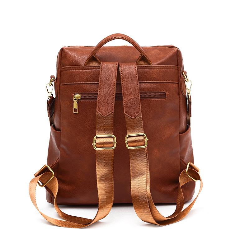 New wide shoulder strap large capacity student backpack fashionable niche design high sense backpack women
