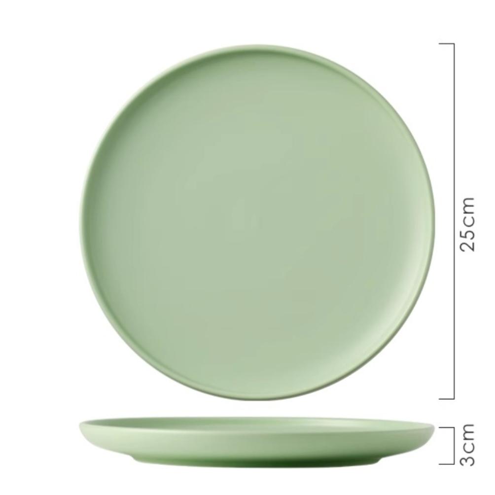 Keramik Runde Form Creme Farbe Teller Essgeschirr Sets Große Kapazität Teller Dessert Salatteller Schönes Tischgeschirr Tischservice