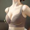 Large Size Push Up Bra Women's Thin Underwear Women's Full Cup Bra No Steel Ring Bra Adjustable Anti Sagging Bra