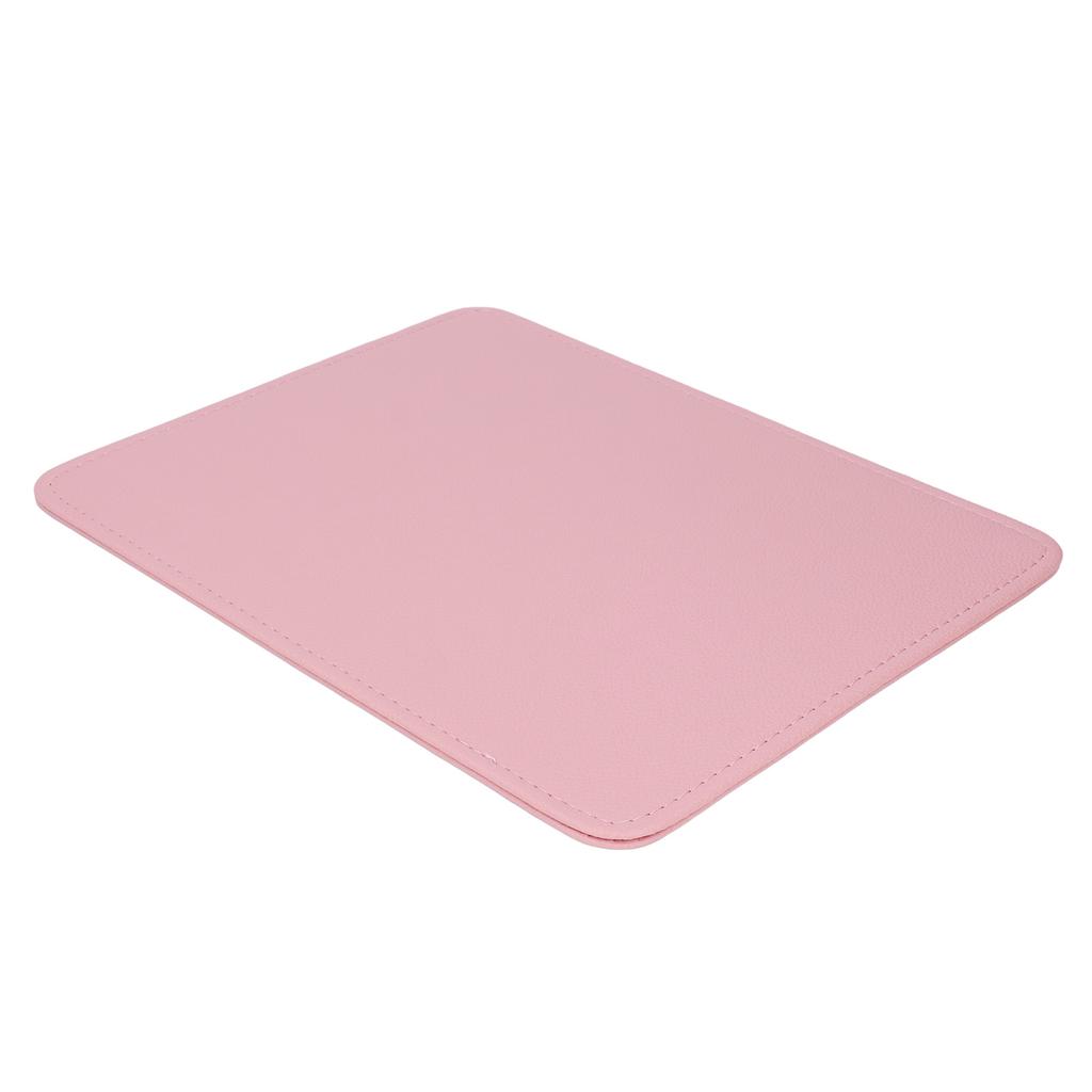 Pink Nail Art Table Mat PU Leather Washable Litchi Pattern Nail Pad Manicure Nail Table Pad Desk Mat