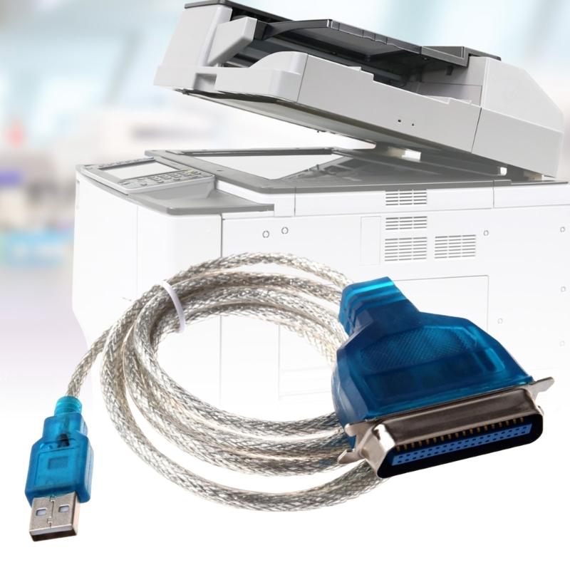 Metal USB to IEEE 1284 Parallel Port Converters Cable For Vintages Printers For New PC No Driver Required