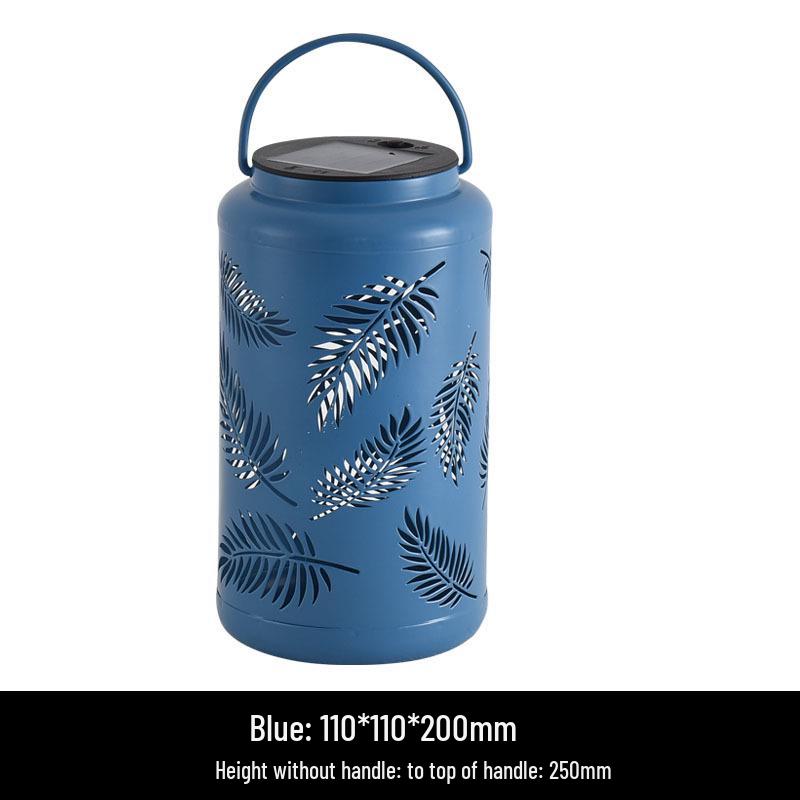 Solar Hanging Wrought Iron Lantern for Outdoor Patio and Garden Decoration