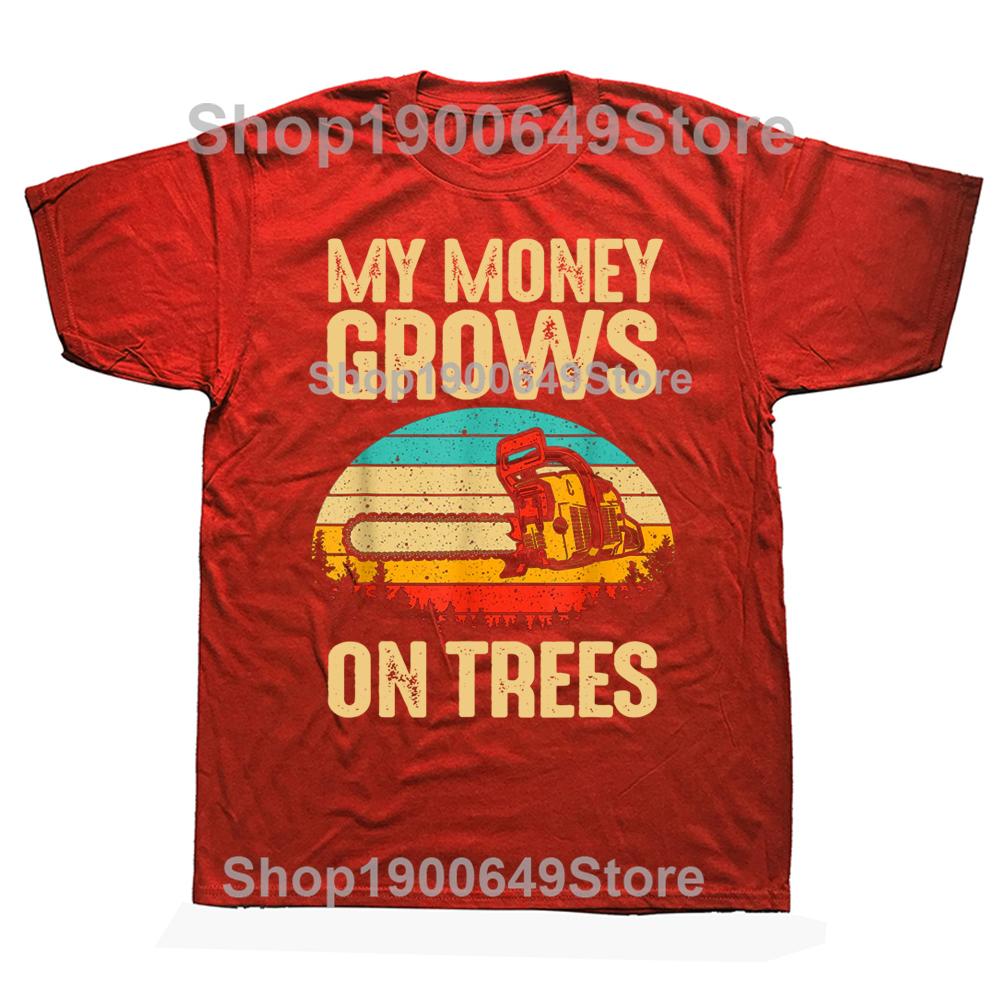 Mens Funny Arborist Logger Gift Men Cool Tree Climber TShirt Style Tops Tees Cotton Men Woodworker Chainsaw T Shirts S