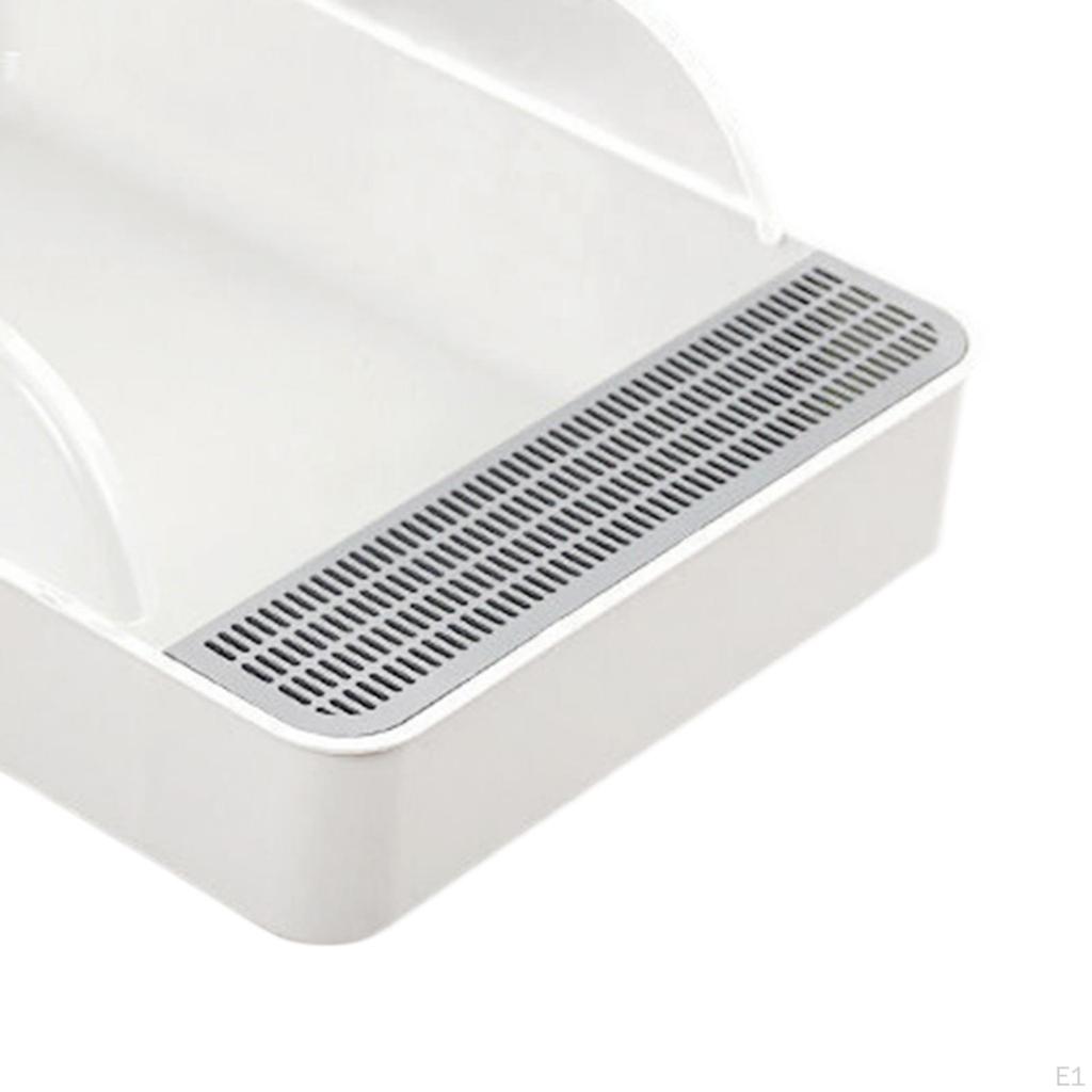 Toilet with Spoon High Sided Semi Enclosed Portable Cat Litter Tray Sand Box for Indoor Cats