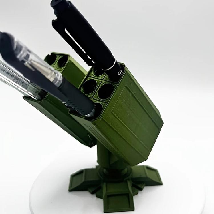 Modern Miniature 3D Print Missiles Shape Pen Holders Desktop Display Pencil Cup Creative Gift For Workspaces Management