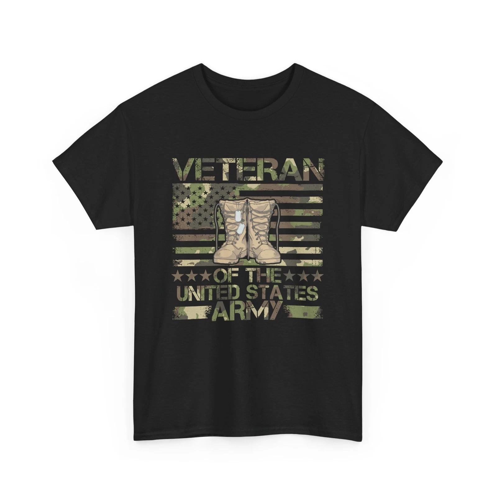 Veteran Shirt, American Flag Army Military Veterans Day Camo T-shirt XL