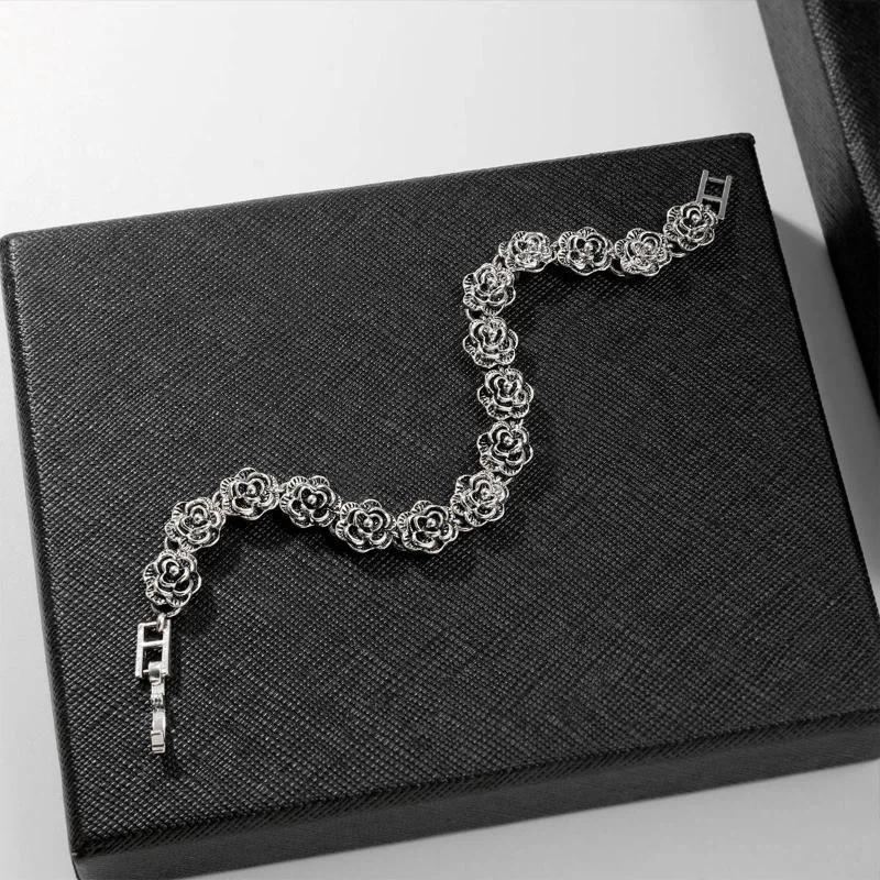Blumenanhänger Rosenarmband für Damen Koreanischer Stil Süßes Temperament 1 Stück Modeschmuck für Teenager-Mädchen
