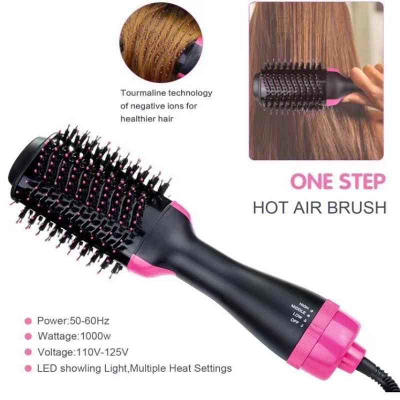 Hair Dryer  Air Brush Styler And Volumizer Hair Straightener Curler Comb Roller One Step Electric Ion Blow Dryer Brush