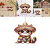 Cartoon Cat Car Hanging Decoration For Vehicles Christmas Tree Style