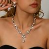 Bridal Accessories Necklace Earrings Jewelry Set Banquet Dress Set Chain Fashion Temperament Accessories
