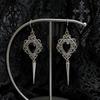 Vintage Women's Gothic Hollow-out Heart Design Dangle Earrings Punk Earrings Daily Clothing Temperament Jewelry Accessories