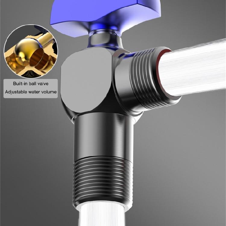 Bathroom High Flows Hot/Cold Water Shut Off Valves 1/2inch Turn Angle Stop Valves Metal Plumbing Fitting Easy to Install