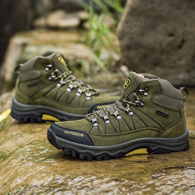 Autumn and Winter New High Top Hiking Shoes, Outdoor Hiking Shoes with Plush Warm Cotton Shoes