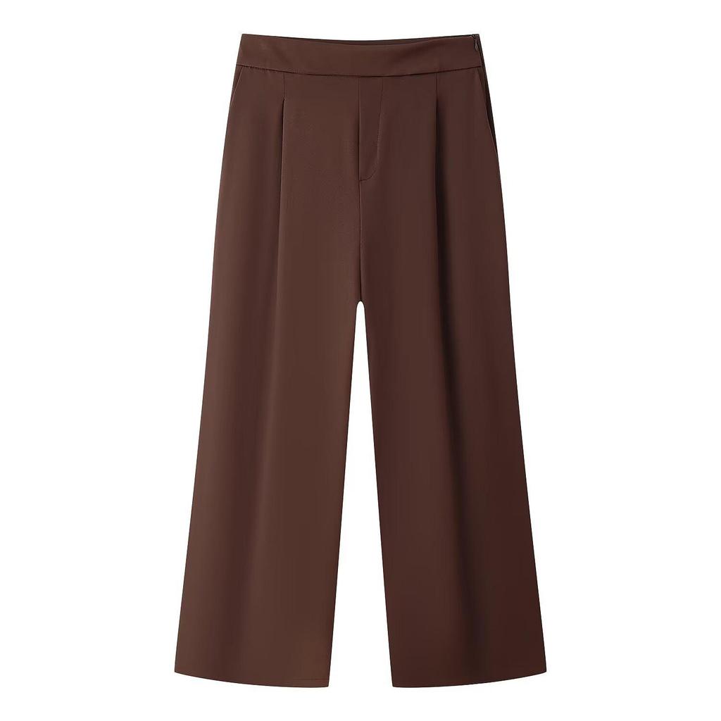 2025 Spring Women's European & American V-Neck Off-Shoulder Top with Long Pants