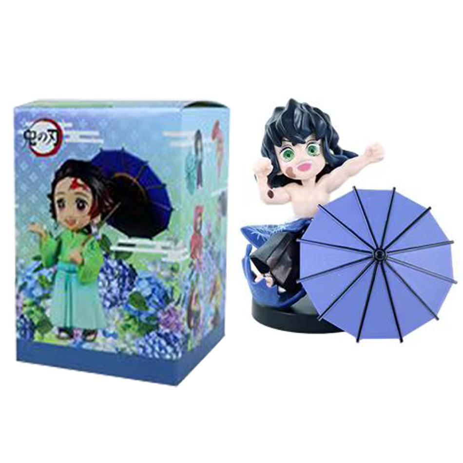 Hot Demon Slayer New Character Peripheral Plum Rain Series B Figure Car Model Ornaments Collectibles Christmas Gifts
