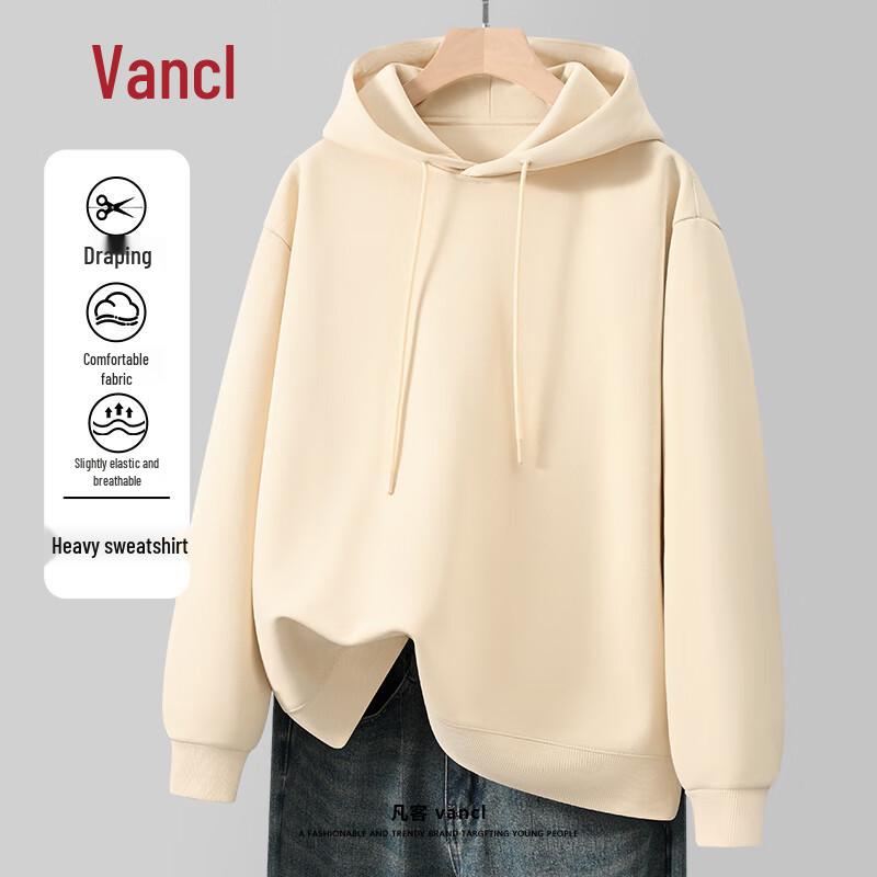 VANCL Men's Heavyweight Loose Fit Hooded Sweatshirt