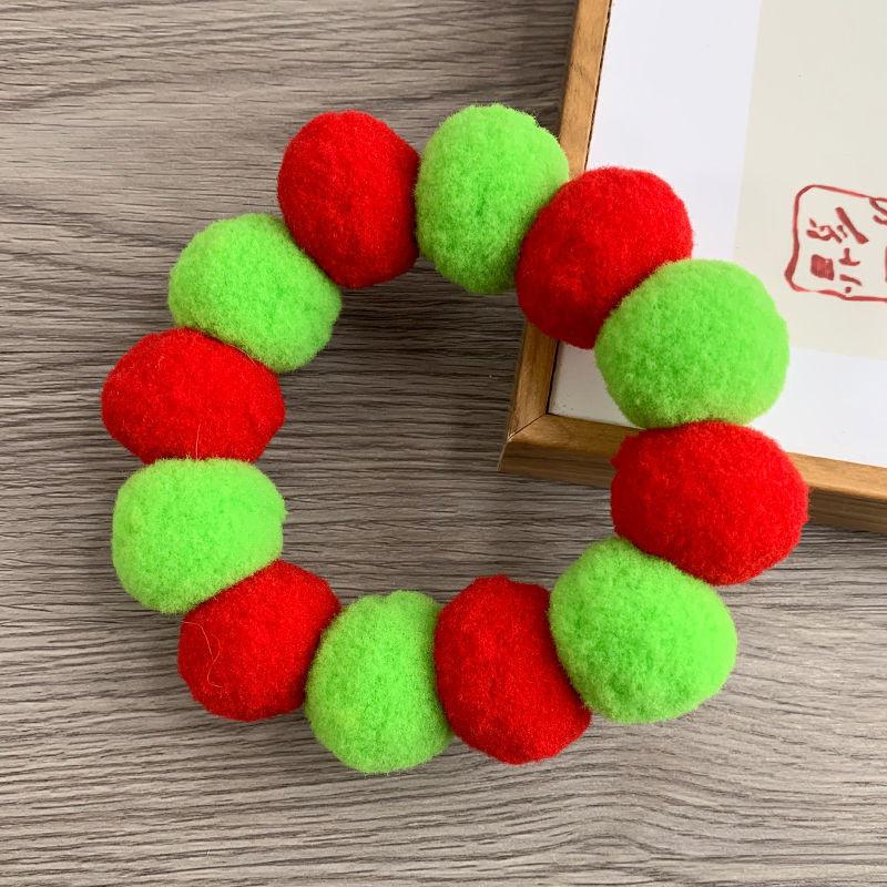 

Рождественское милое ожерелье с плюшевым шариком для собаки и кошки, мягкий эластичный ошейник, аксессуары для шеи питомца, ожерелье с помпоном, подарок для щенка и котенка 25-30cm