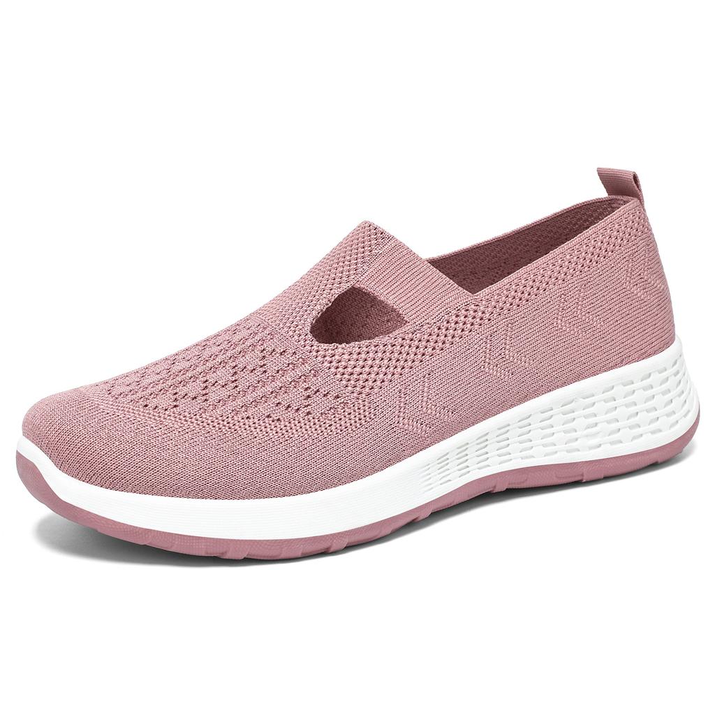 Women's Shoes Spring Slip On Mom Shoes Soft Bottom Cloth Shoes Comfortable Low Top Elderly Shoes Casual Soft Sole Non Slip Walking All Day Sneakers