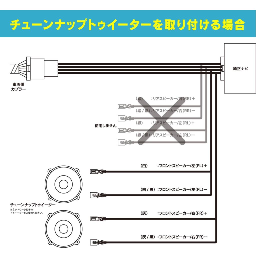 Speaker Output Removal Cable (BH16 for Mitsubishi Genuine Navigation)