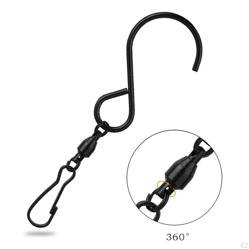 10 Degree Rotate Swivel Hooks Clips Metal S Hook Hanger for Solar Lights