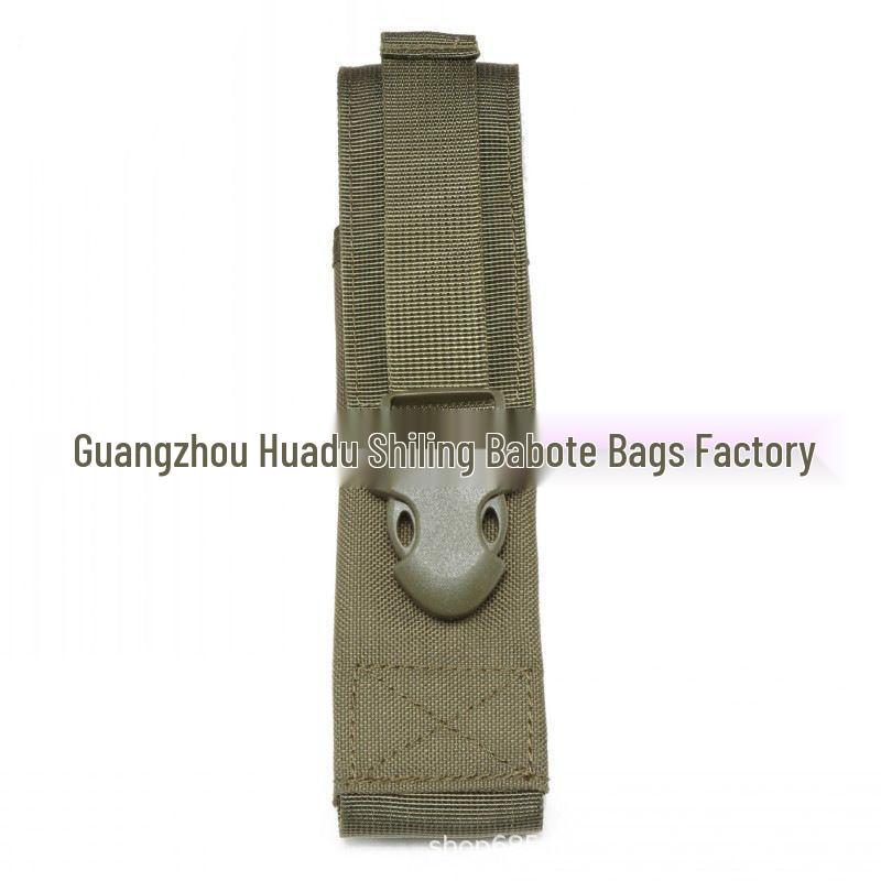 Clip-On MOLLE Tactical Flashlight Pouch Set for Waist or Backpack