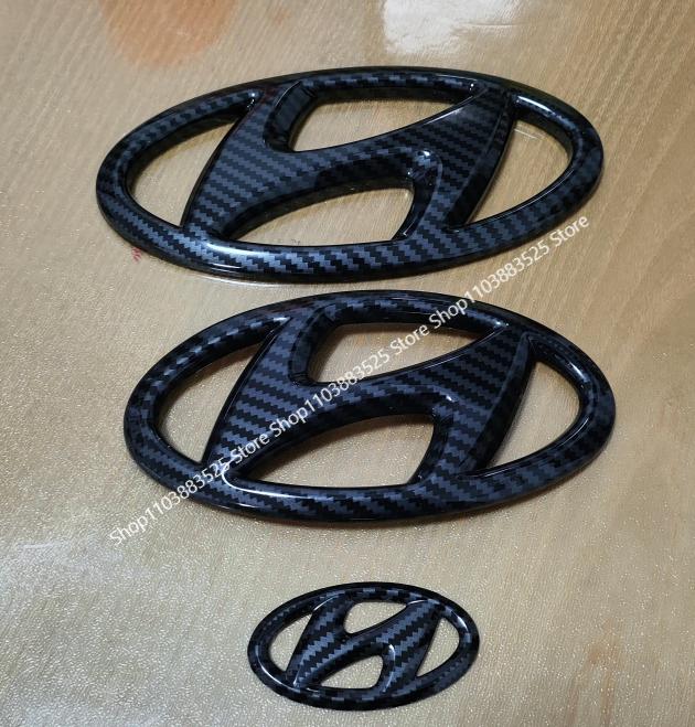 3/7/10PCS for Hyundai ELANTRA 2016-2024 car Center logo Front Emblem Rear Trunk Badge Emblem cover shell Steering wheel Sticker TT32