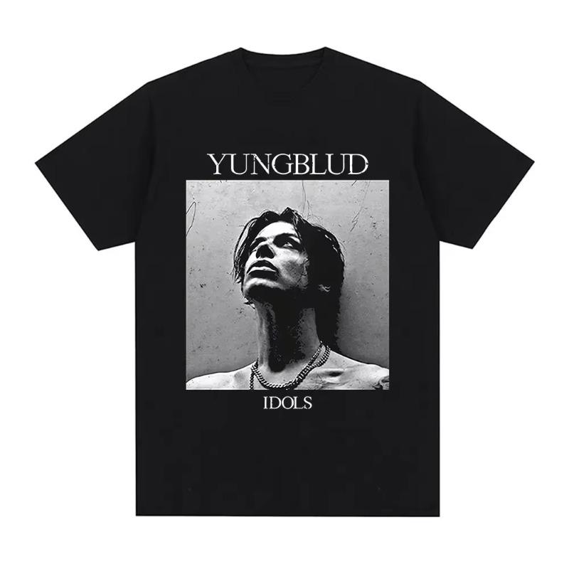 Yungblud Idios Stampa Grafica Quadrata Nera T Shirt Abbigliamento Donna Manica Corta T-shirt Casual Oversize Top Magliette