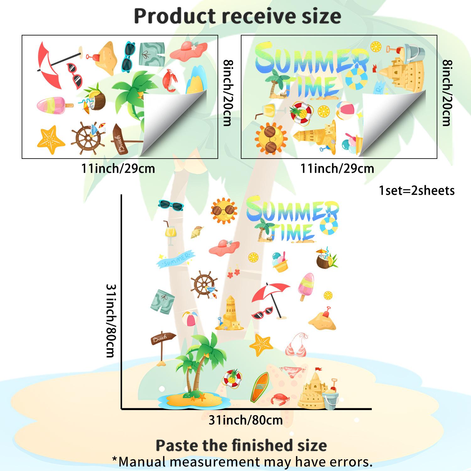 

Летние Настенные Наклейки в Пляжной Тематике для Кухни, Ванной Комнаты, Спальни, Гостиной и Балкона JDT_X105