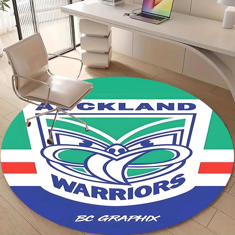 1 Stück Fußballmannschaft (10) Design Bedruckter Bereich Runder Teppich für Schlafzimmer Wohnzimmer Heimdekoration Teppiche Matte Rutschfeste Matte Teppich für das Bett