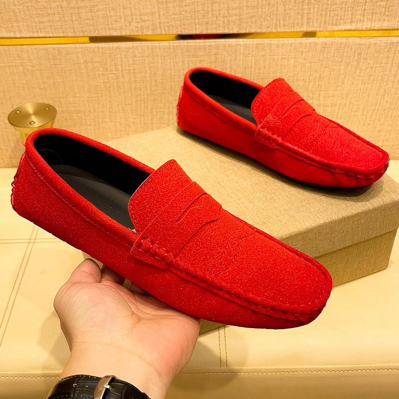 Maedef New High Quality Suede Loafers Men Casual Anti-Slip Men Outdoor Flats Shoe Comfortable Fashion Breathable Mens Shoes
